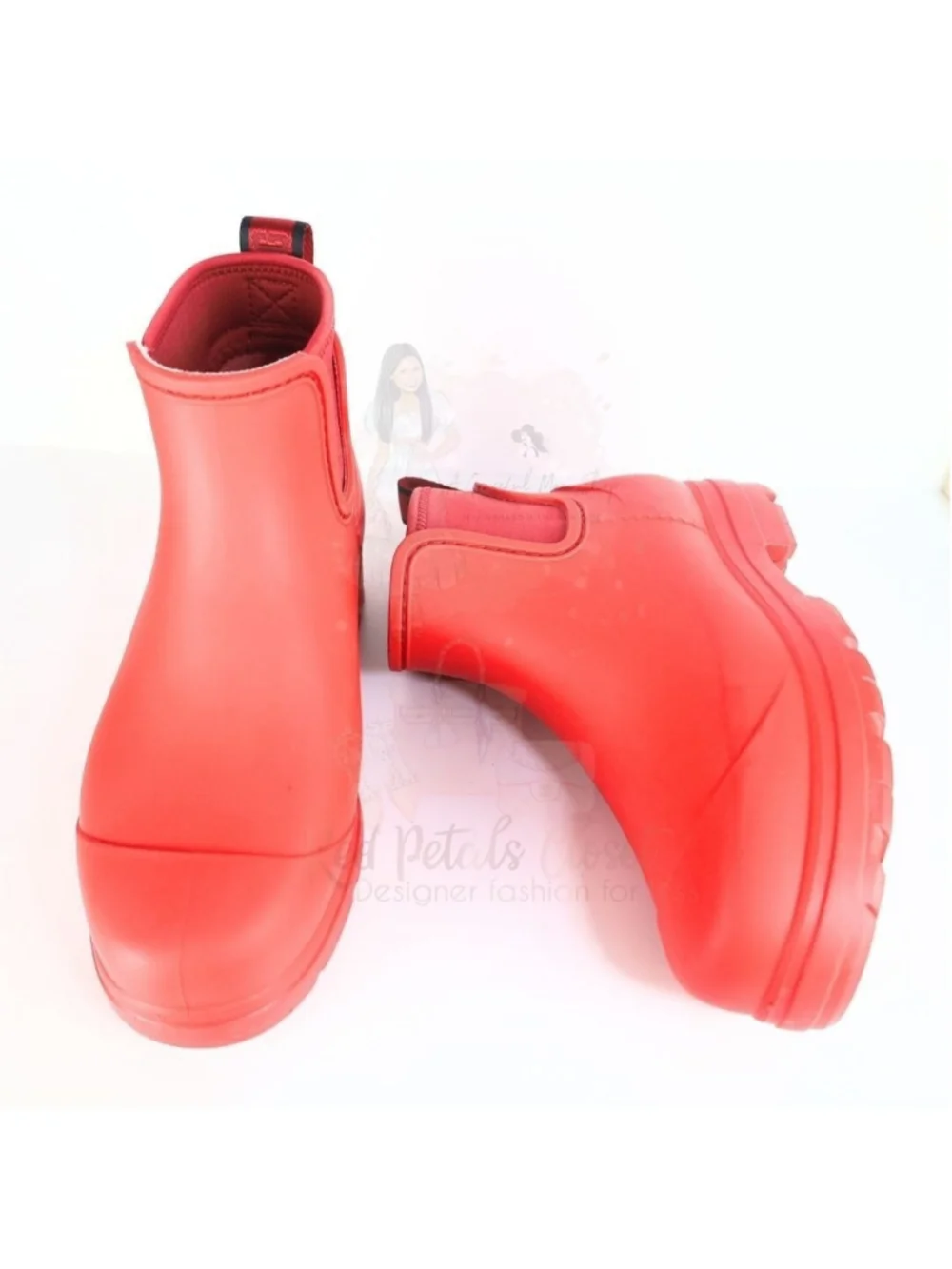 UGG Droplet Women's Rain Boot Shoes - Samba Red, Size 7